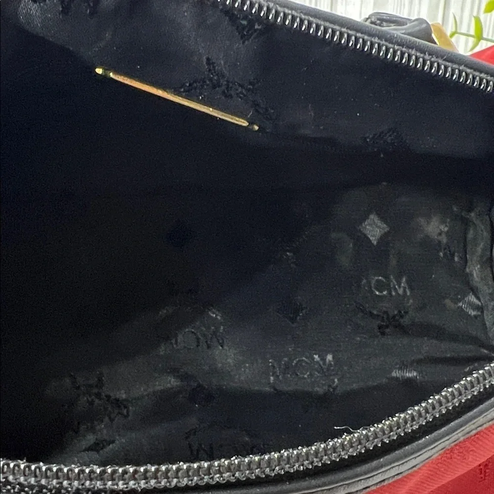 MCM Red and Black Shoulder Bag